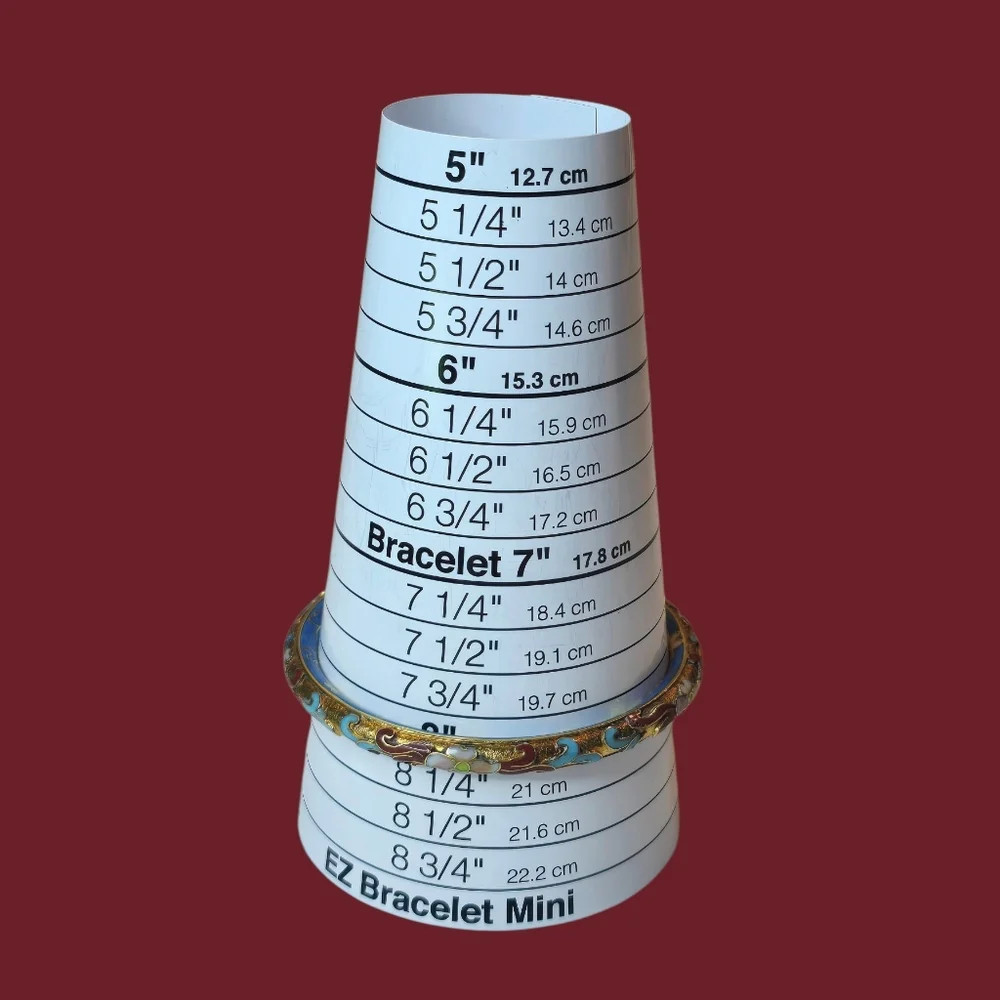 Vintage Cloisonne Open Face Bangle Bracelet - Picture 3 of 7